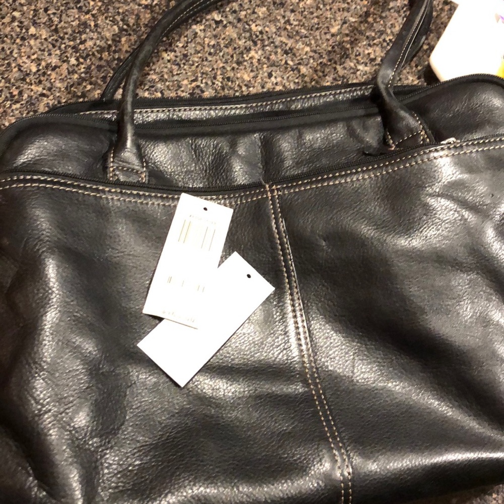 Leather laptop bag